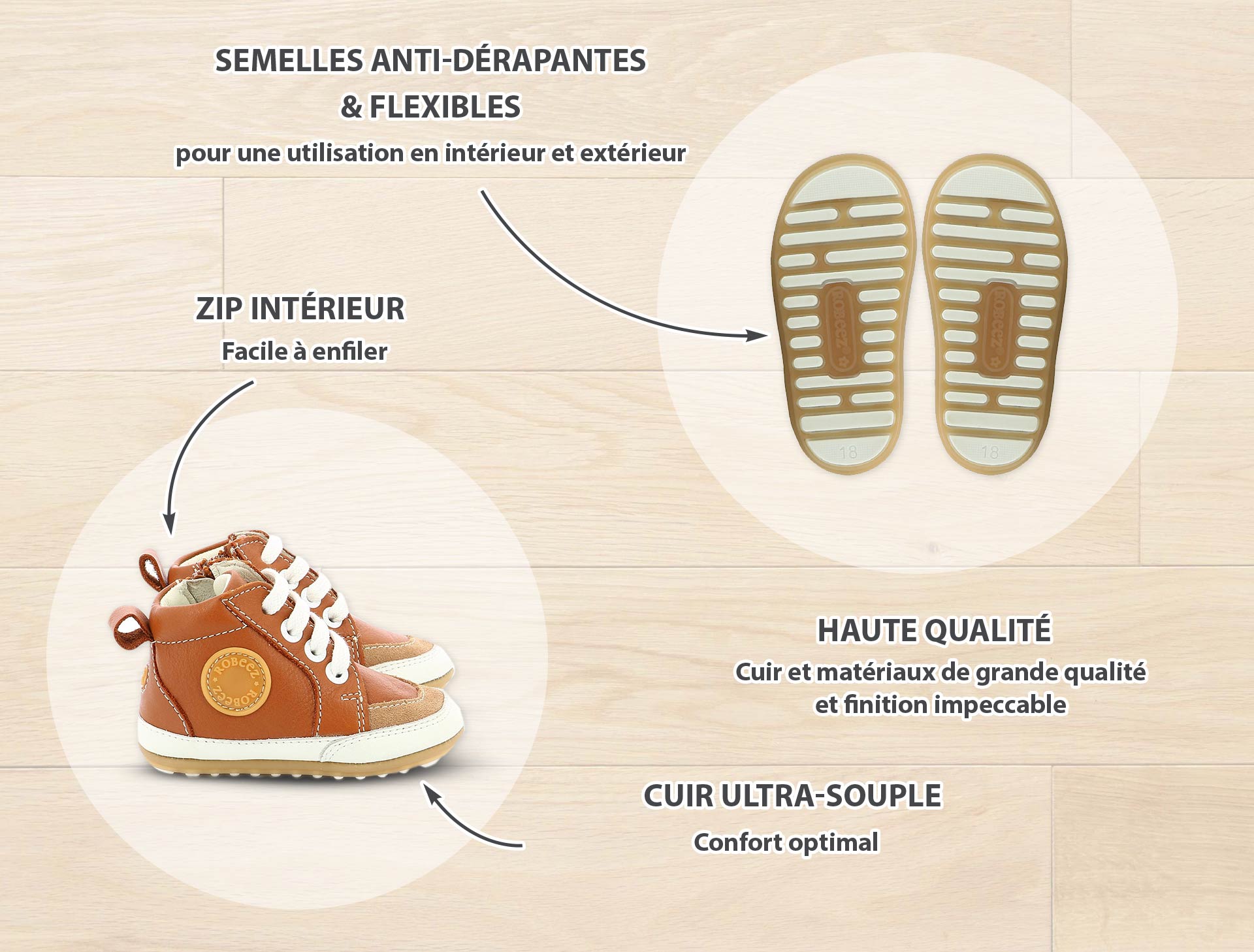Robeez - Chaussons/chaussures 4 pattes lapin
